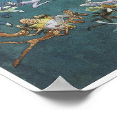 月のまわりにの踊り – フェアリー絵画 ポスター (角)