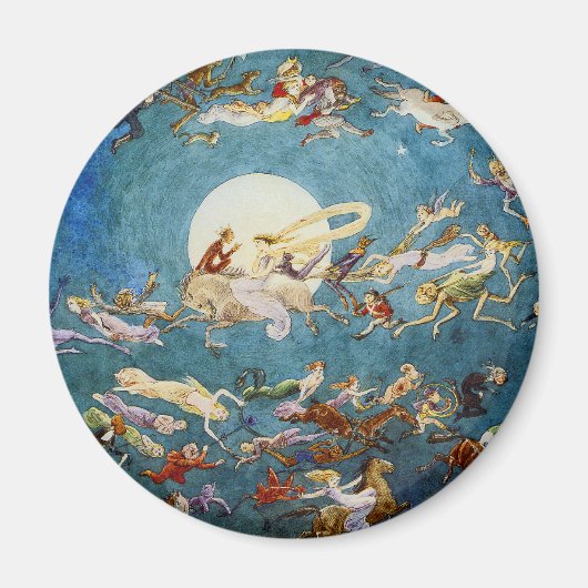 月のまわりに磁石の踊り マグネット (正面)