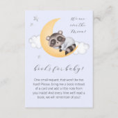 月のアライグマ男の子の赤ちゃんシャワーを夢見る エンクロージャーカード (正面)