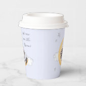 月のアライグマ男の子の赤ちゃんシャワーを夢見る 紙コップ (右)