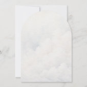 月のアーチ上の金ゴールドホワイトスカイ赤ちゃんシャワー 招待状 (裏面)