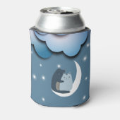 月のアートに可愛い猫 缶クーラー (缶裏面)