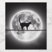 月のウィスカー予約 ワインラベル (シングルラベル)