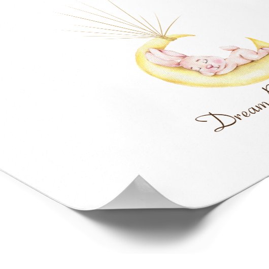 月のウサギのゲストブック ポスター (角)