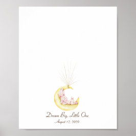 月のウサギのゲストブック ポスター