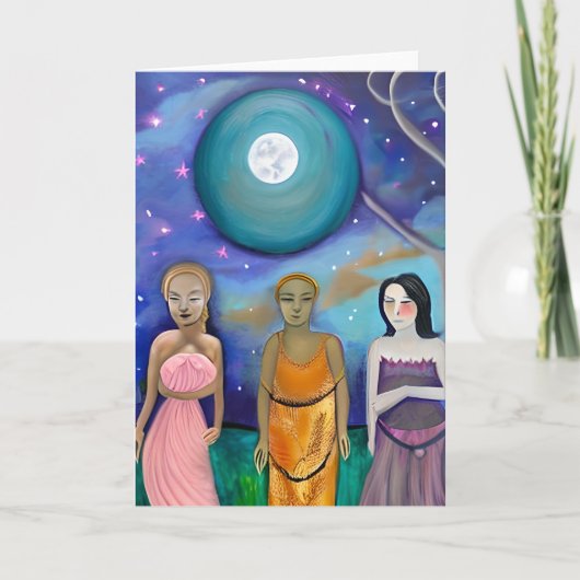 月のエネルギー |天体のアートワーク カード (正面)