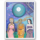 月のエネルギー |天体のアートワーク シール (正面)