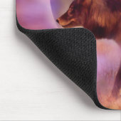 月のオオカミのマウスパッドの精神 マウスパッド (コーナー)