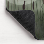 月のオオカミ-オオカミ、動物 マウスパッド (コーナー)