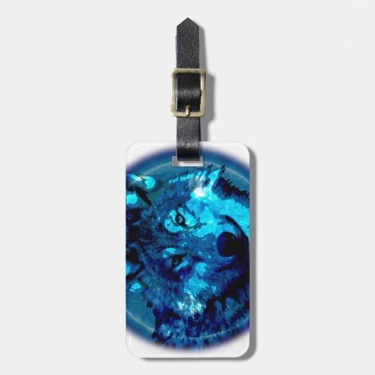 月のオオカミ ラゲッジタグ (正面縦)