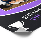 月のカスタマイズ可能なバイオレット写真 ポスター (角)