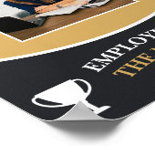 月のカスタマイズ可能な金ゴールド写真 ポスター (角)