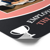 月のカスタム写真のピーチカラー従業員 ポスター (角)