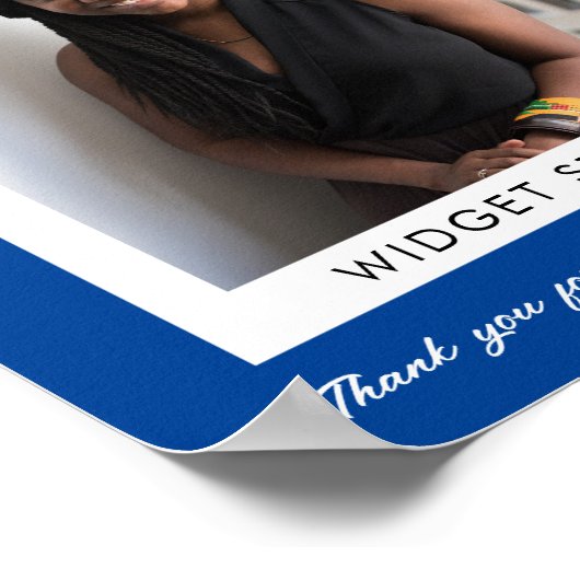 月のカスタム感謝の写真の従業員 ポスター (角)