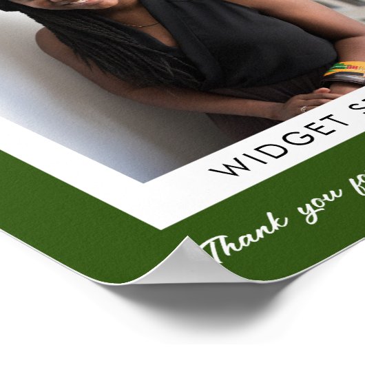 月のカスタム感謝の写真の従業員 ポスター (角)