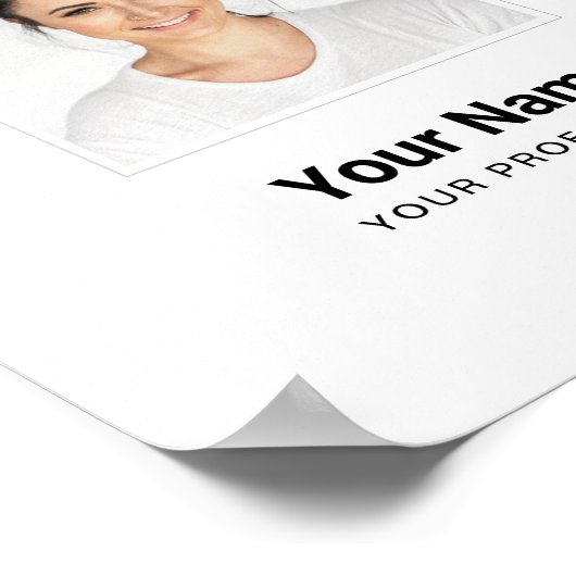 月のカスタム感謝の写真の従業員 ポスター (角)