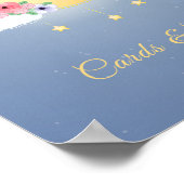 月のカードとギフトサインに登場する可愛いキツネ ポスター (角)