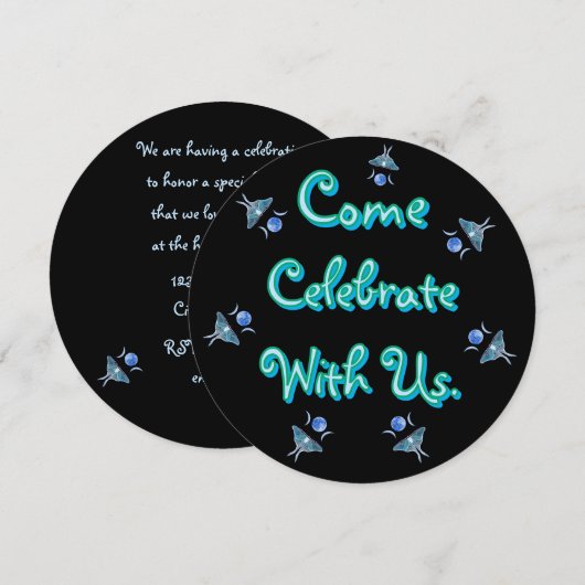 月のガ来ス祝月 招待状 (正面/裏面)