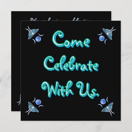 月のガ来ス祝月 招待状 (正面/裏面)