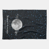 月のキッパーソナライズされたチンタオル キッチンタオル (横)