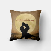 月のギフトの枕に私を飛ばして下さい クッション (裏面)