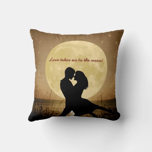 月のギフトの枕に私を飛ばして下さい クッション (裏面)
