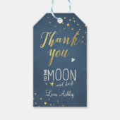 月のギフトラベルに感謝していは、赤ちゃんシャワー星 ギフトタグ (正面)