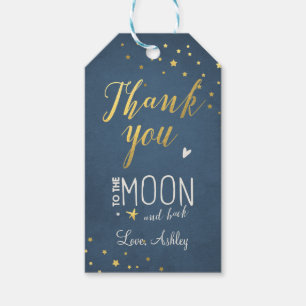 月のギフトラベルに感謝していは、赤ちゃんシャワー星 ギフトタグ