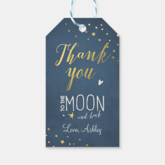 月のギフトラベルに感謝していは、赤ちゃんシャワー星 ギフトタグ