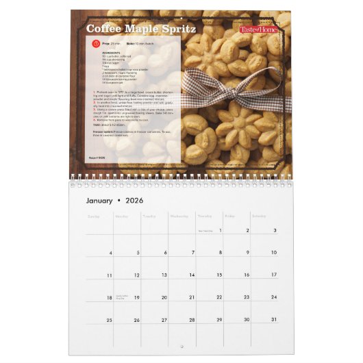 月のクッキー カレンダー (1月 2026)