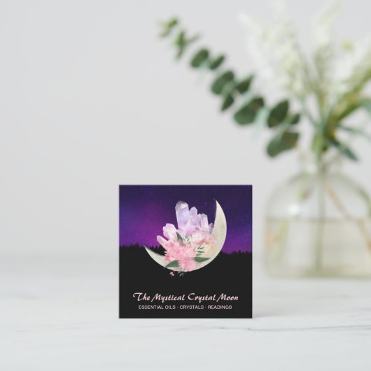 *~*月のクリスタルフローラランドスケープスクエアビジネス スクエア名刺 (スタンド正面)