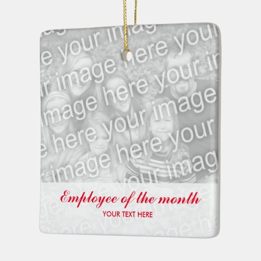 月のクリスマスの写真のオーナメントの従業員 セラミックオーナメント (左)