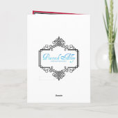 月のクリスマスカードの下にそりに乗る シーズンカード (裏面)