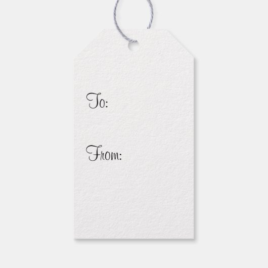 月のクリスマススノーグローブのトナカイ ギフトタグ (裏面)