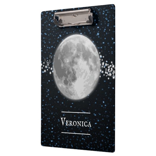 月のクリップボパーソナライズされたード クリップボード (左)