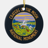 月のクレーターナショナルモニュメントタウポ湖 セラミックオーナメント (正面)