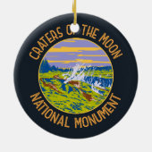 月のクレーターナショナルモニュメントタウポ湖 セラミックオーナメント (裏面)