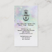 *～*月のクレーター – ハムサ・ハンド・オブ・ファティマ・レインボー 名刺 (裏面)