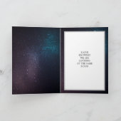 月のクローズアップ写真、同じ月を見て カード (内部)