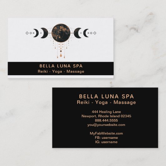 *~*月のコスモスシャーマン月相宇宙 名刺 (正面/裏面)
