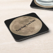 月のコースターは満月の飲み物用コースターをカスタマイズ コースター (左側)