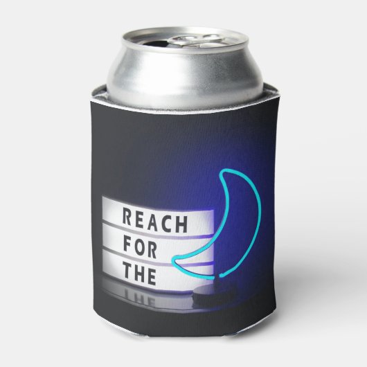 月のサインのタイポグラフィ画像のためのムーンアートのリーチ 缶クーラー (缶正面)