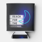 月のサインのタイポグラフィ画像のためのムーンアートのリーチ 缶クーラー (正面)