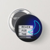 月のサインのタイポグラフィ画像のためのムーンアートのリーチ 缶バッジ (正面&裏面)