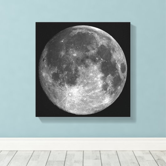 月のシリーズのフェーズ、満月。写真1/5 キャンバスプリント (インサイチュ (ウッドフロア))