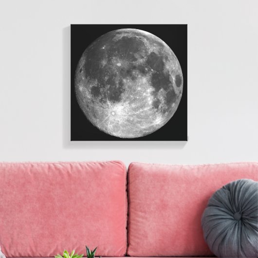 月のシリーズのフェーズ、満月。写真1/5 キャンバスプリント (インサイチュ (リビング))