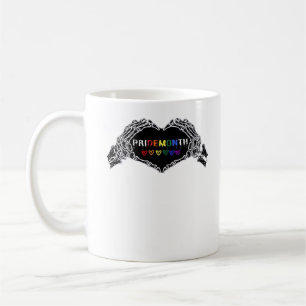 月のスケルトンハートハンド LGBTQIAクリエイティブスタイル コーヒーマグカップ