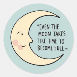 月のステッカーも ラウンドシール