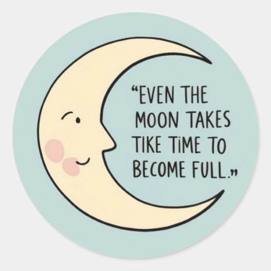 月のステッカーも ラウンドシール (正面)