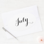 月のステッカー: 7月 楕円形シール (封筒)